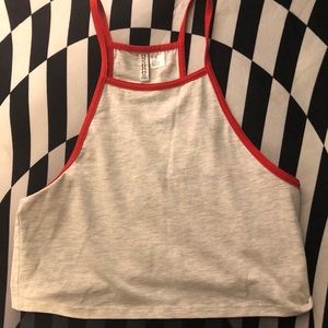 divided cropped tank